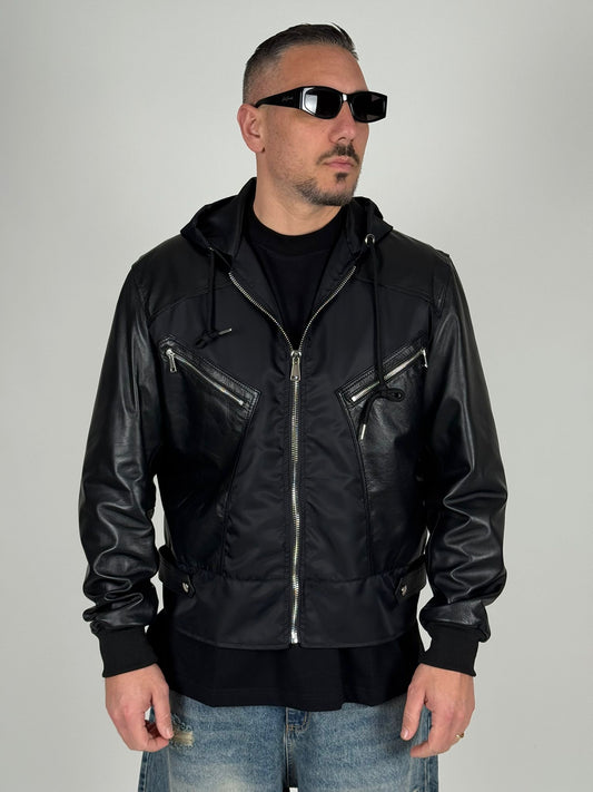 Giubbino Nylon e Pelle