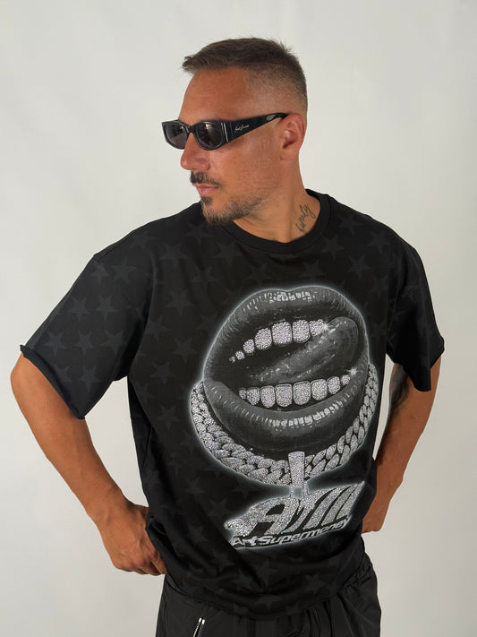T-Shirt Black Lips
